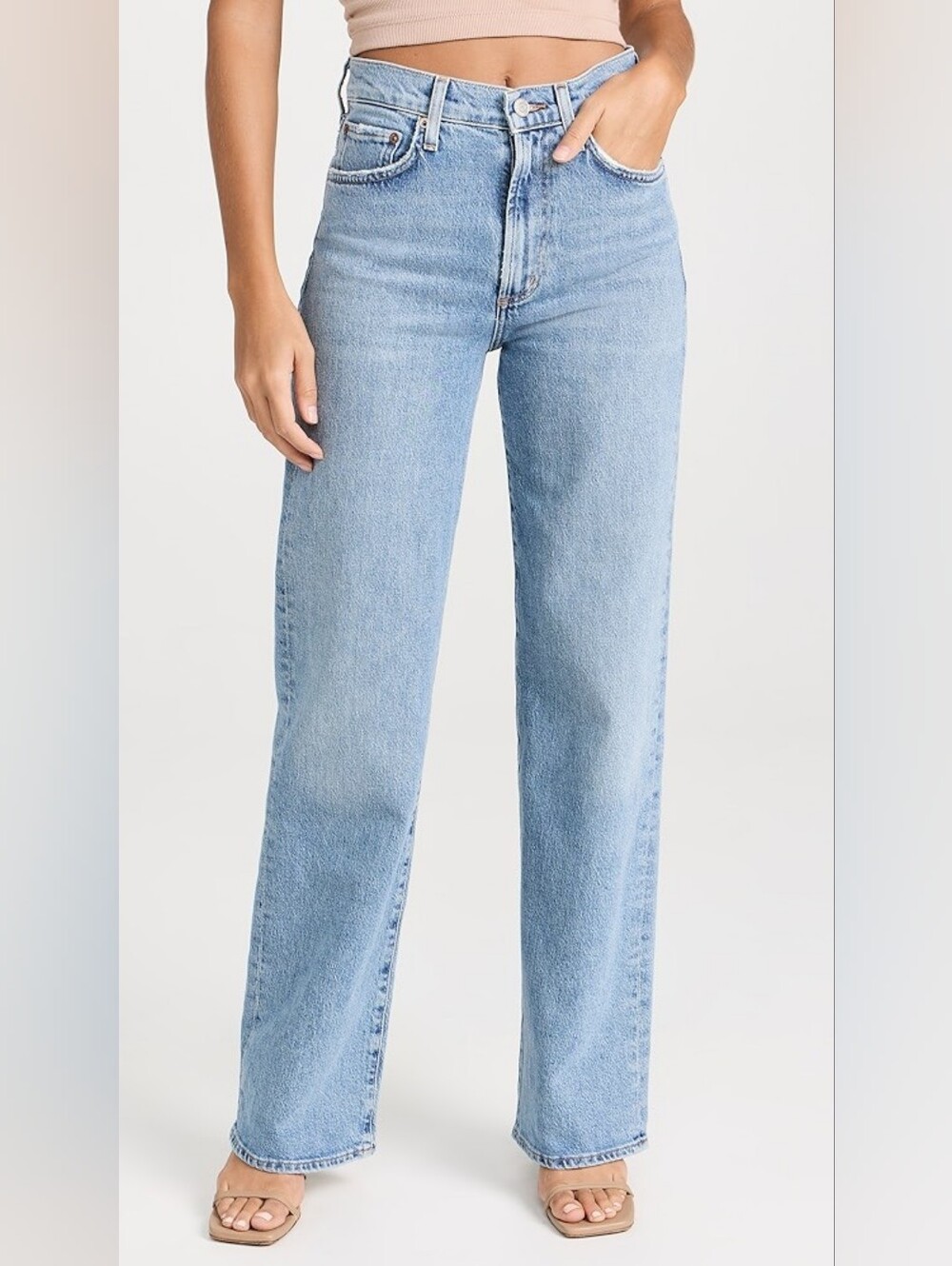 AGOLDE Harper Straight Jeans 26 Forum Wash High Rise Denim